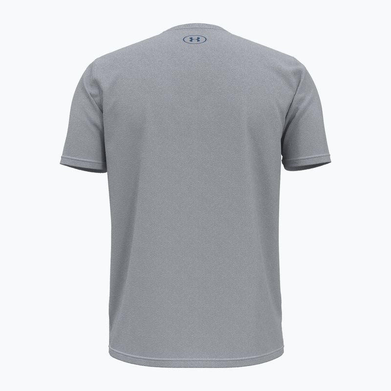 Мъжка тениска за тренировка Under Armour Sliced Wordmark 60/40S mod gray/tech blue 2