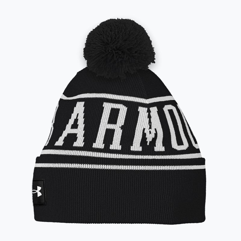 Мъжка зимна шапка Under Armour Halftime Pom Beanie black/white/white 4
