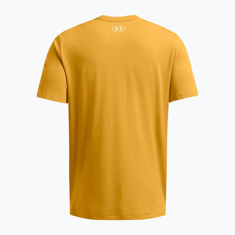 Мъжка тениска за тренировка Under Armour Project Rock Made Not Born golden yellow/steeltown gold 2