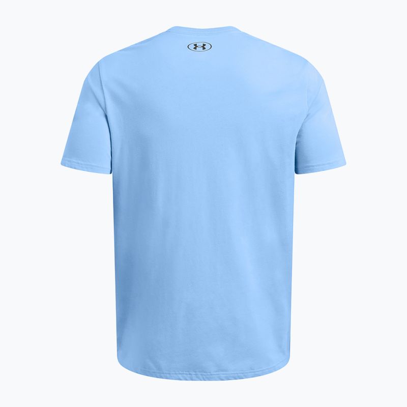 Мъжка тениска Under Armour Big Logo Fill steel horizon blue/black 2