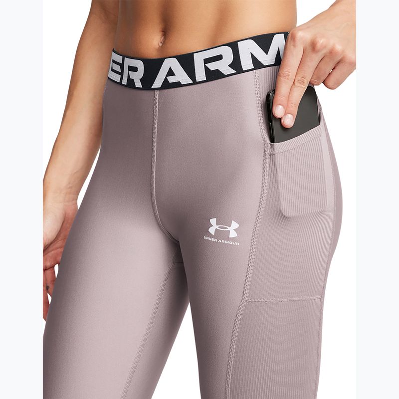 Дамски тренировъчен клин Under Armour HeatGear Rib tetra gray/white 4