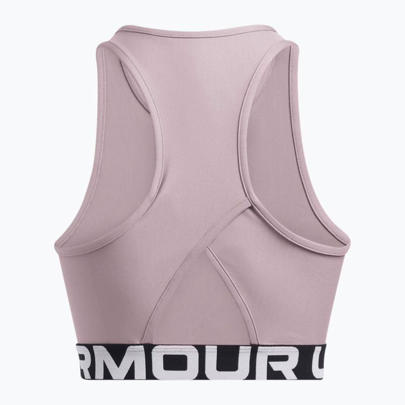 Дамски топ за тренировка Under Armour Heat Gear Rib Tank tetra gray/white 2