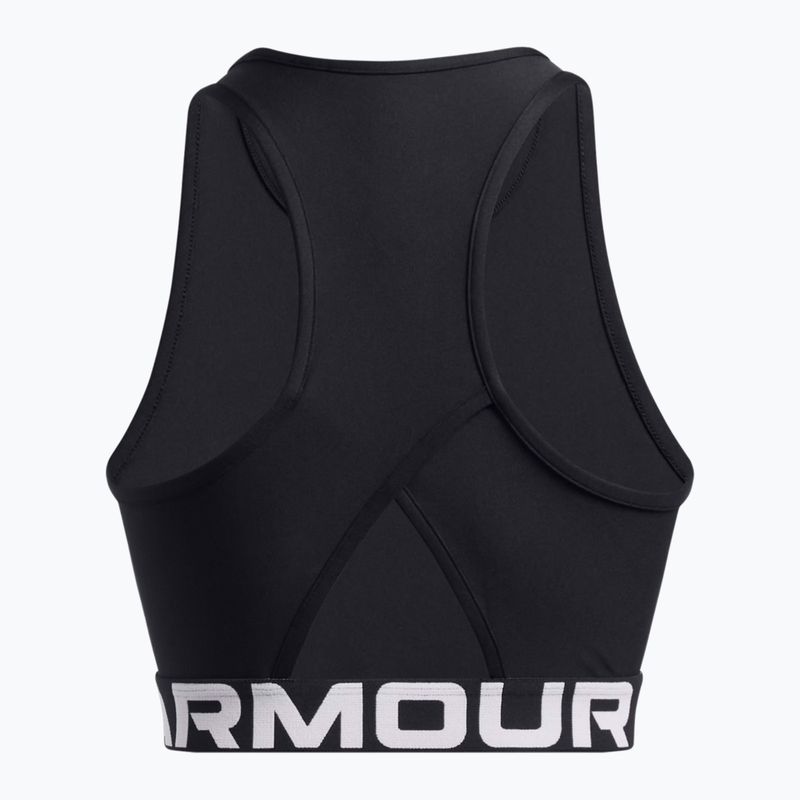 Дамски топ за тренировка Under Armour Heat Gear Rib Tank black/black/white 2