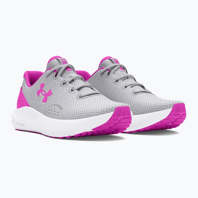 Дамски обувки за бягане Under Armour Charged Surge 4 halo gray/vivid magenta/vivid magenta 8