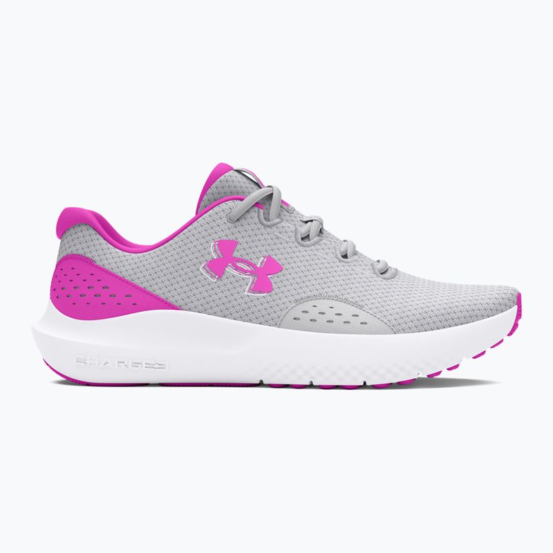 Дамски обувки за бягане Under Armour Charged Surge 4 halo gray/vivid magenta/vivid magenta 9