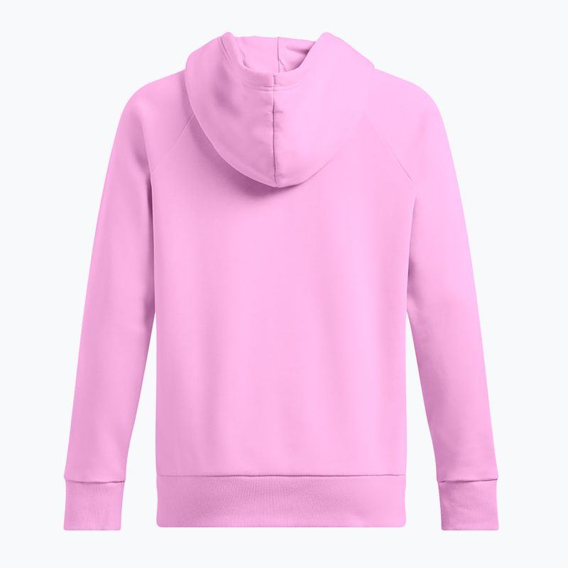 Дамски анцуг Under Armour Rival Fleece Big Logo Hoody stellar pink/white 2