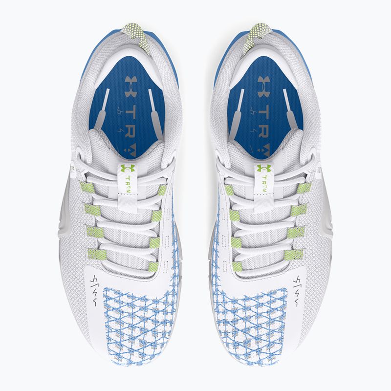 Under Armour дамски обувки за тренировка TriBase Reign 6 white/horizon blue/morph green 11