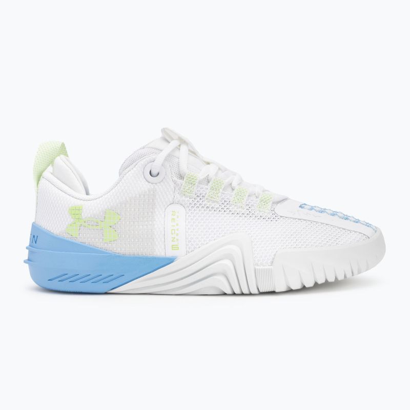 Under Armour дамски обувки за тренировка TriBase Reign 6 white/horizon blue/morph green 2