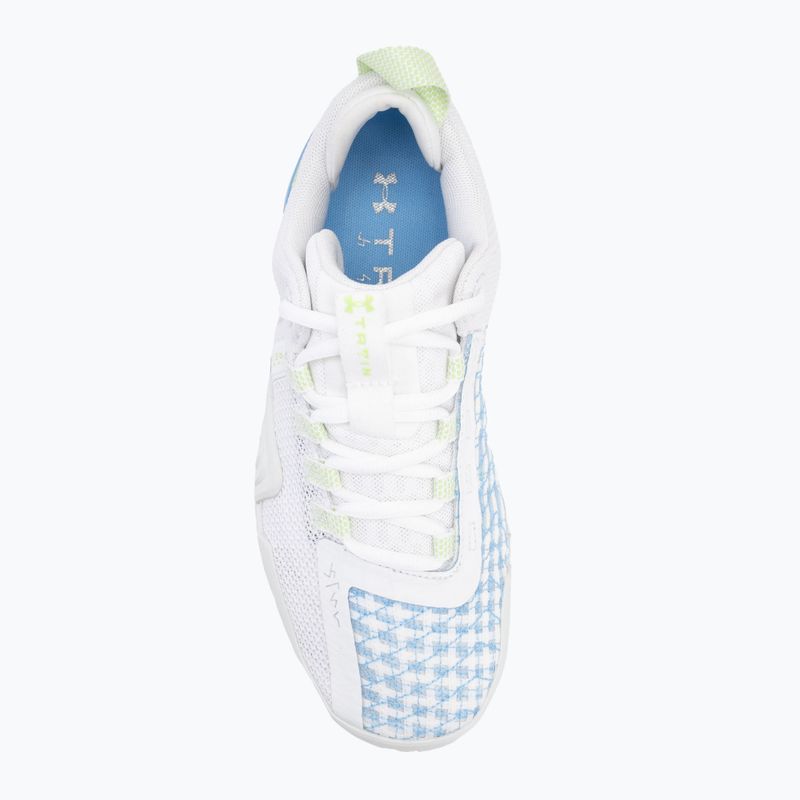 Under Armour дамски обувки за тренировка TriBase Reign 6 white/horizon blue/morph green 5