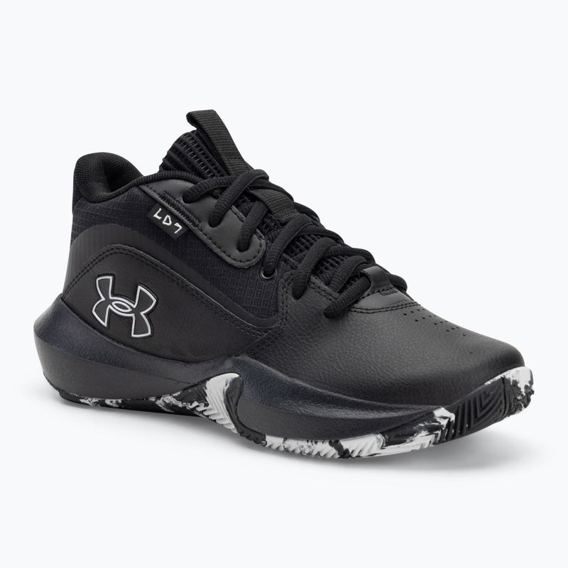 Under Armour GS Lockdown 7 детски баскетболни обувки черно/черно/металическо сребро