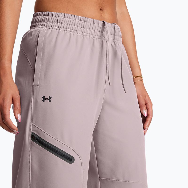 Дамски панталони Under Armour Unstoppable Woven Wide Leg tetra gray/black 4