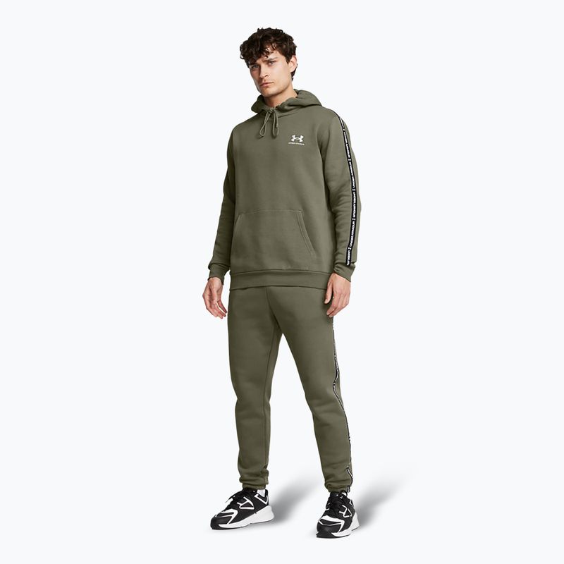 Мъжки суитшърт Under Armour Icon Fleece HD морско зелено/бяло 2