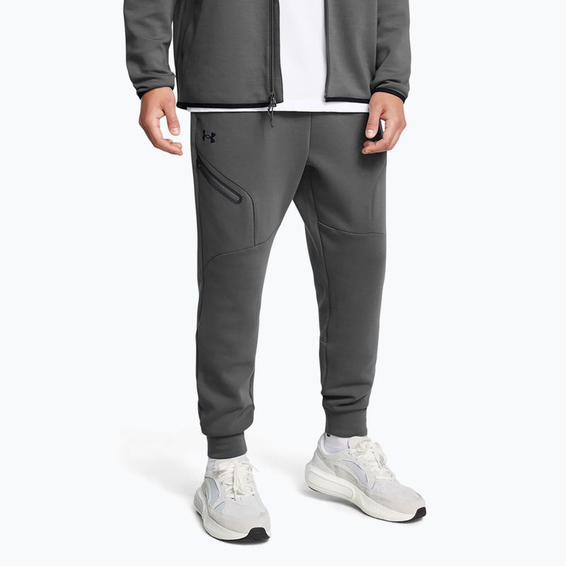 Мъжки панталони Under Armour Unstoppable Fleece castlerock/black