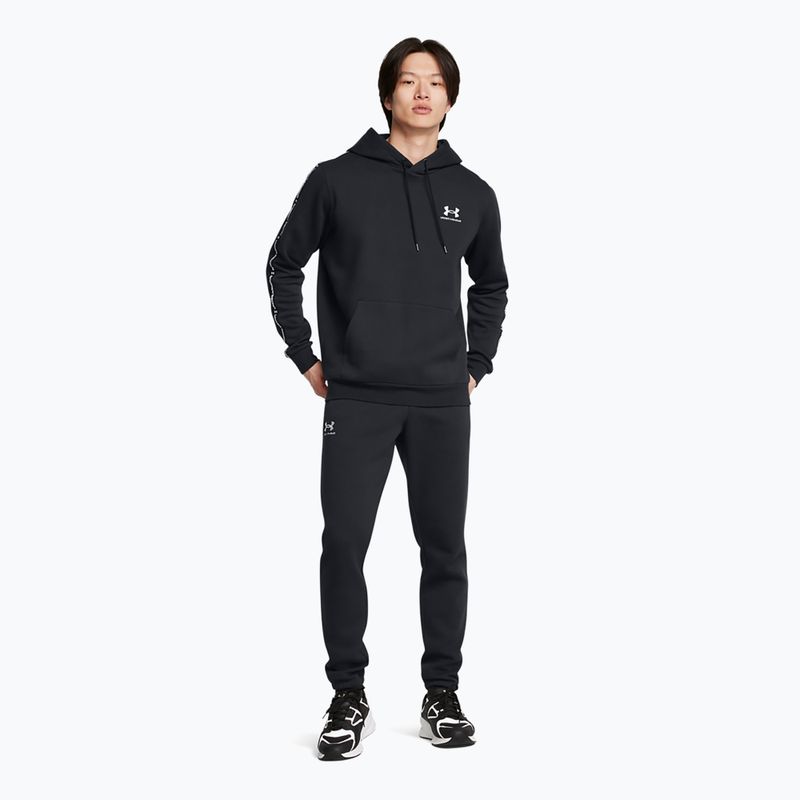 Мъжки суитшърт Under Armour Icon Fleece HD black/white 2