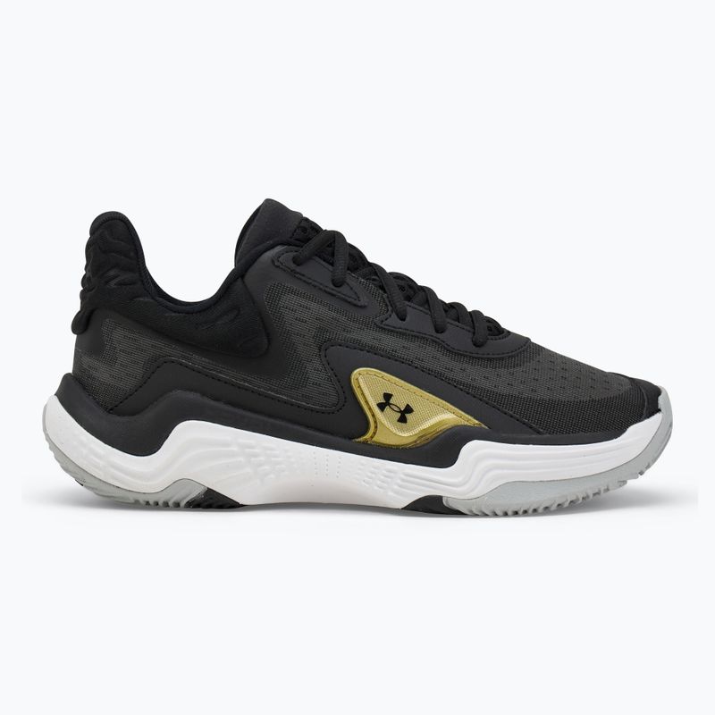 Баскетболни обувки Under Armour Spawn 7 black/metallic gold/black 2