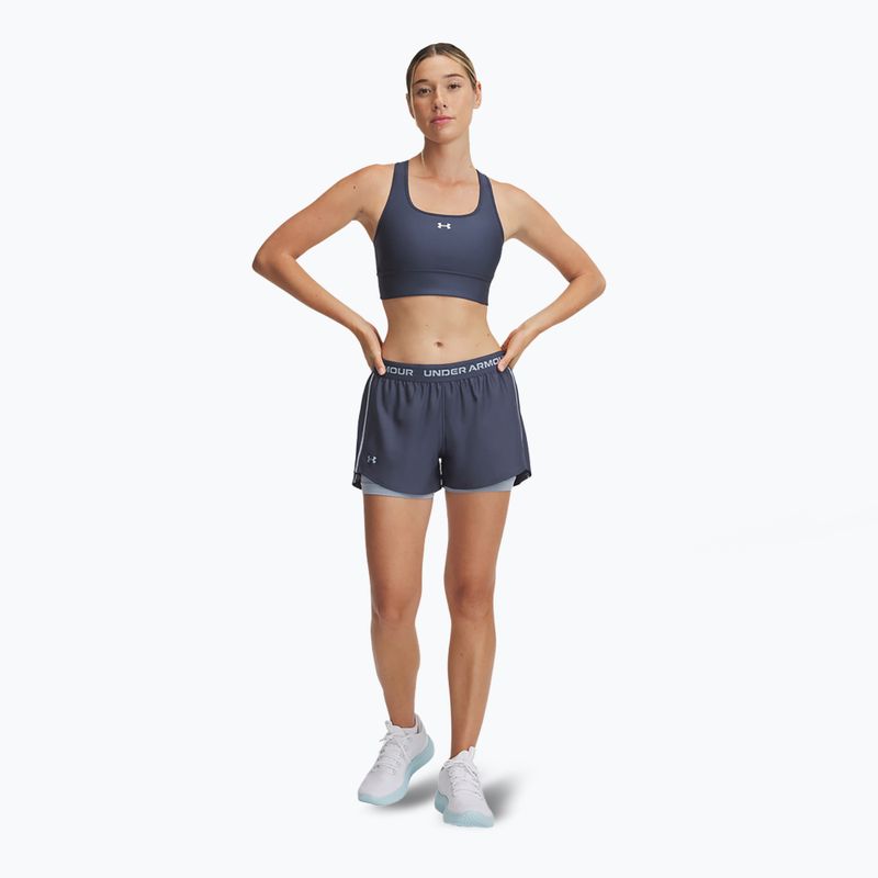 Къси панталони за тренировка за жени Under Armour Tech Play Up 2in1 downpour gray / harbor blue / harbor blue 2