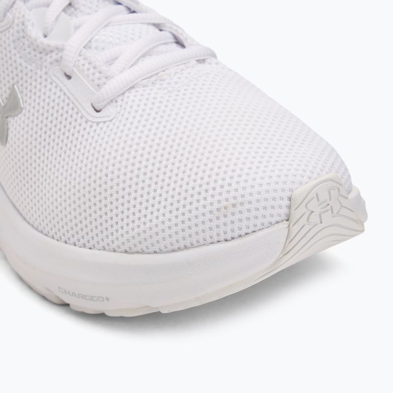 Дамски маратонки за бягане Under Armour Charged Pursuit 4 бели/бели/металически сребърни 7