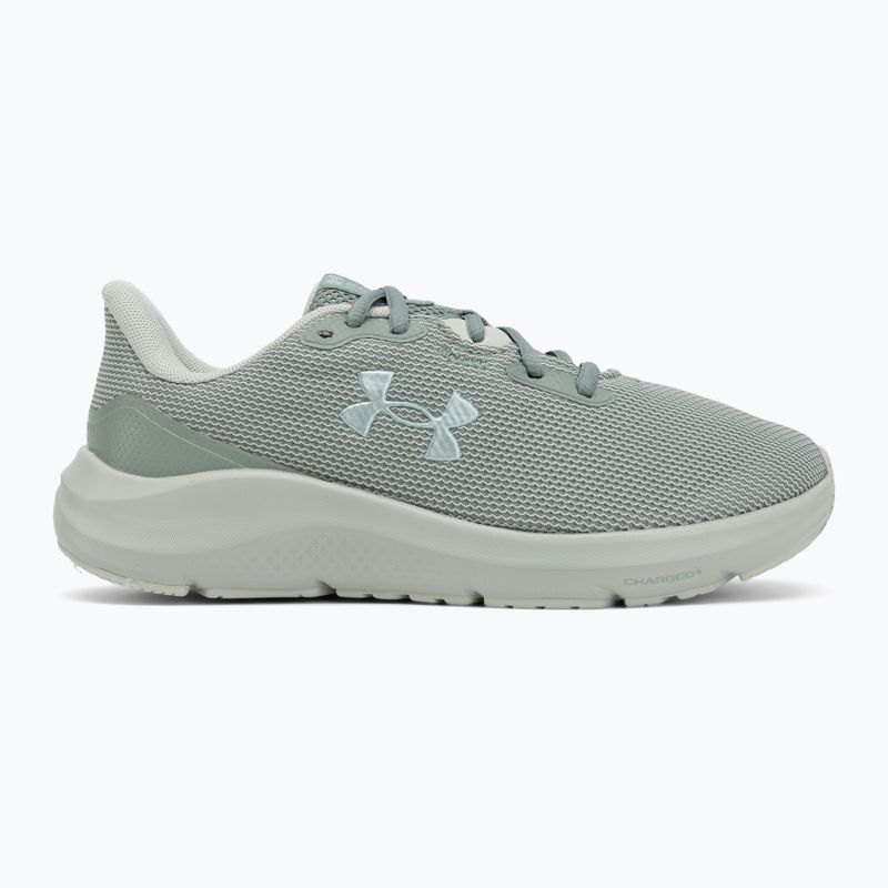 Under Armour Charged Pursuit 4 silica green/silica green/metallic silica дамски обувки за бягане 2