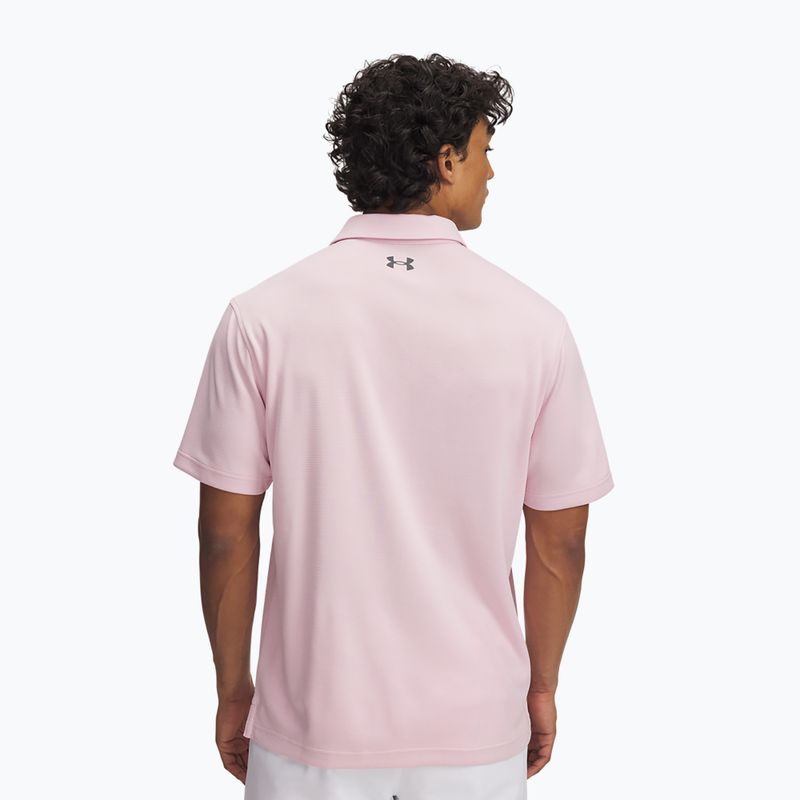 Поло блуза Under Armour Tech Polo prime pink/pitch gray за мъже 2