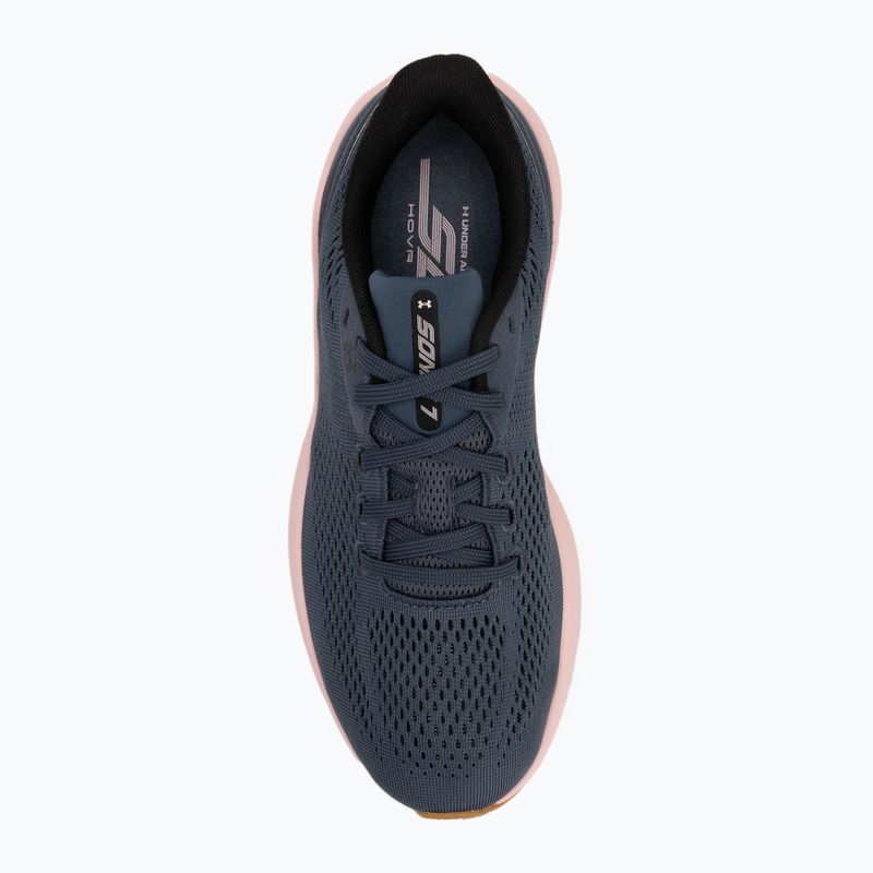 Under Armour Sonic 7 дамски обувки за бягане Downpour Gray/ Prime Pink/ Black 5