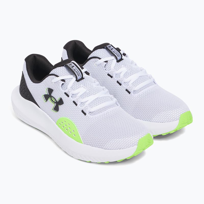 Мъжки обувки за бягане Under Armour Charged Surge 4 white/hyper green/black 3