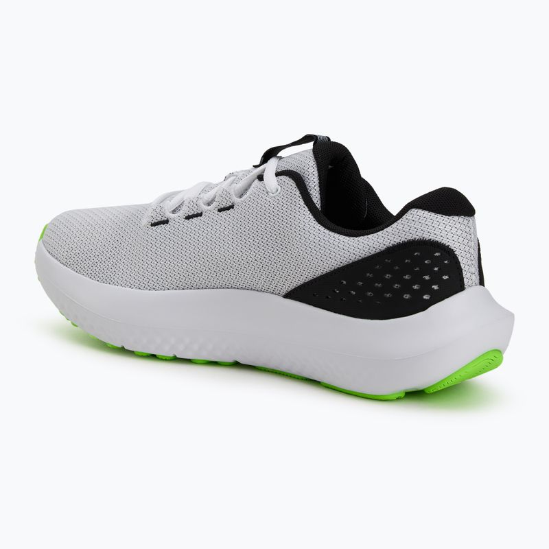 Мъжки обувки за бягане Under Armour Charged Surge 4 white/hyper green/black 3