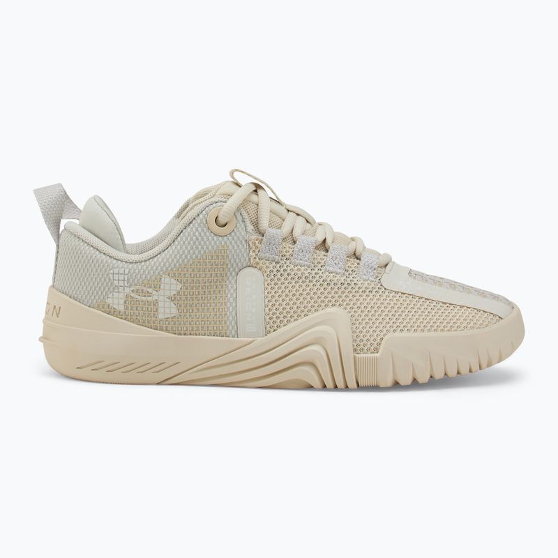 Under Armour TriBase Reign 6 дамски обувки за тренировка с цвят слонова кост/камък/бяло 2