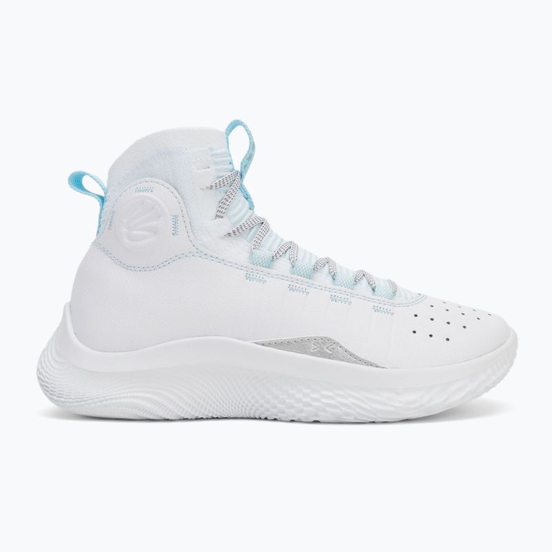 Баскетболни обувки Under Armour CURRY 4 FLOTRO бяло/поток/металическо сребро 2