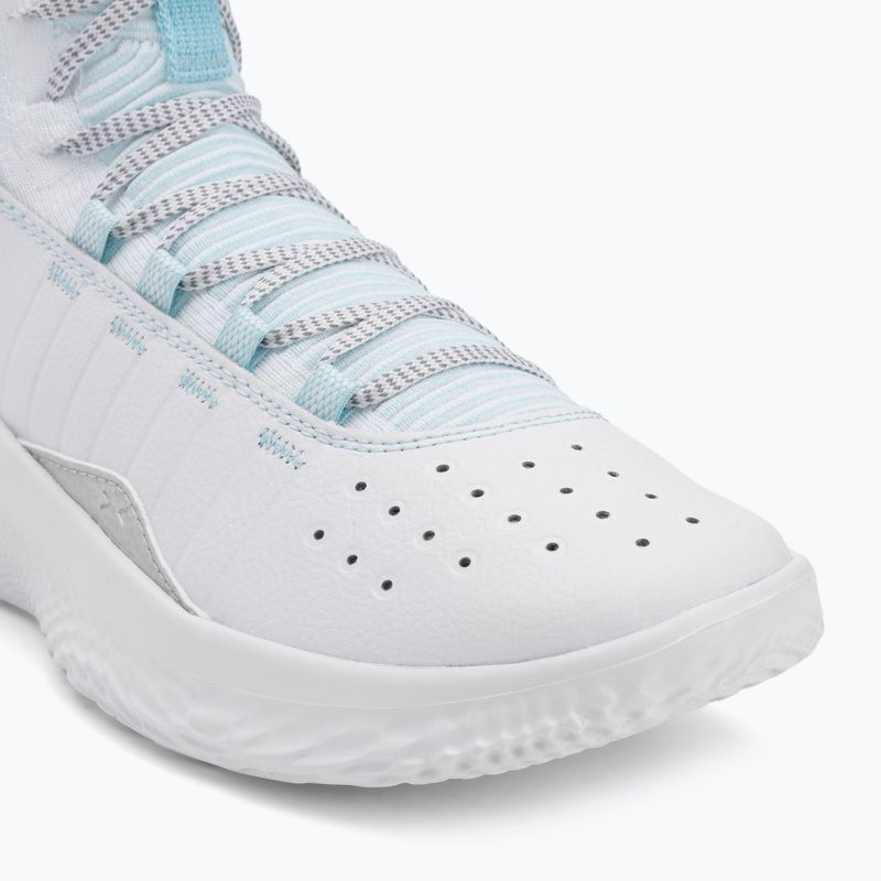 Баскетболни обувки Under Armour CURRY 4 FLOTRO бяло/поток/металическо сребро 7