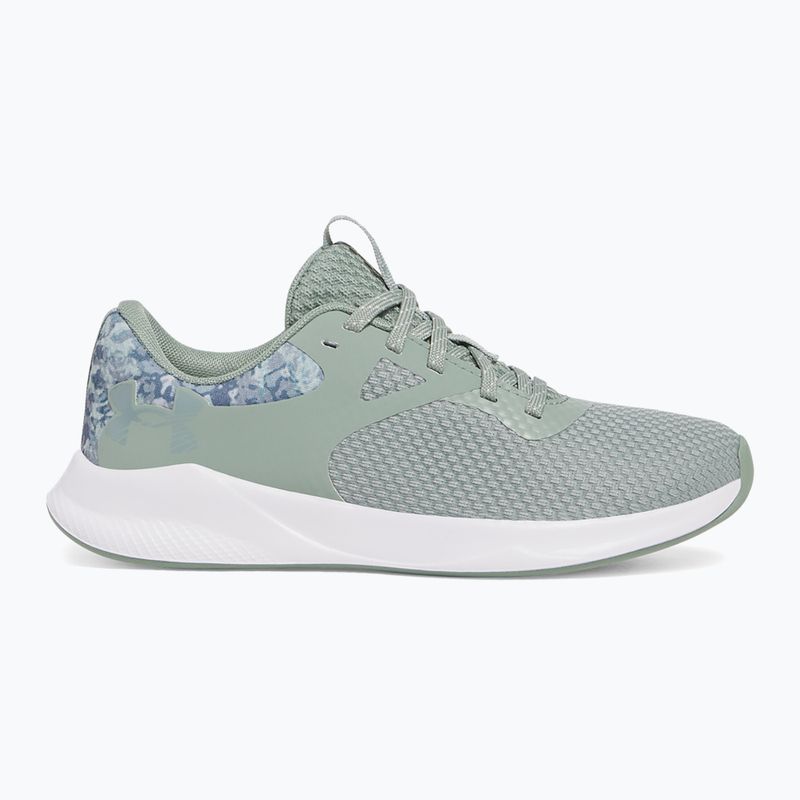 Under Armour Charged Aurora 2+ силикатно зелено/бяло/метален силик дамски обувки за тренировка 8