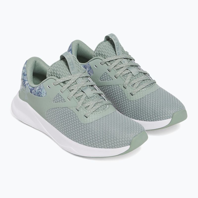 Under Armour Charged Aurora 2+ силикатно зелено/бяло/метален силик дамски обувки за тренировка 10