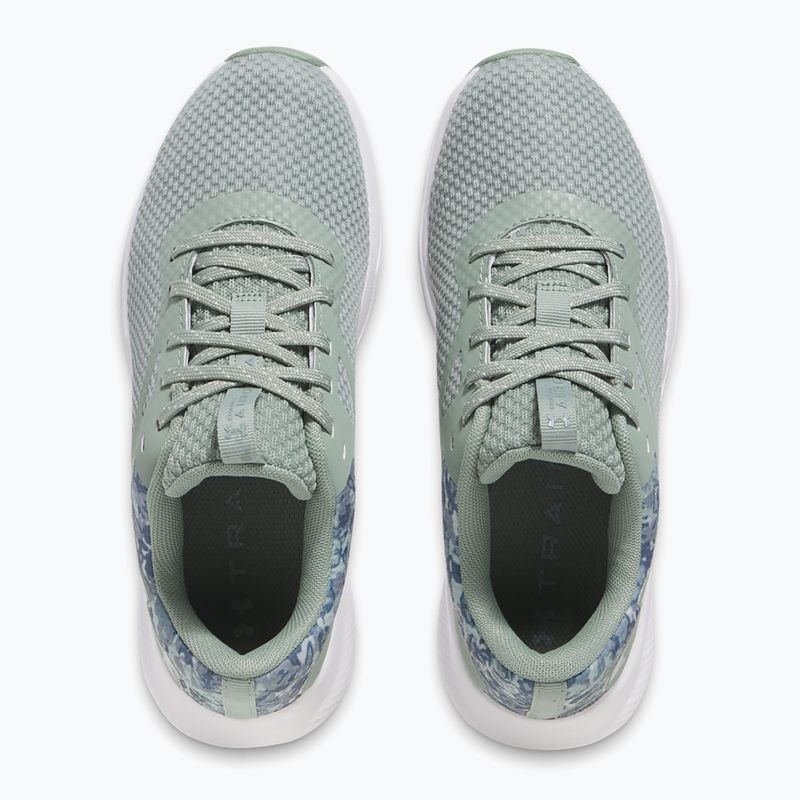 Under Armour Charged Aurora 2+ силикатно зелено/бяло/метален силик дамски обувки за тренировка 11