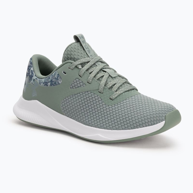 Under Armour Charged Aurora 2+ силикатно зелено/бяло/метален силик дамски обувки за тренировка