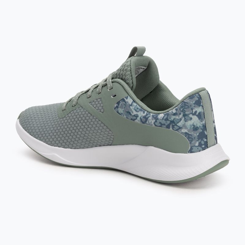 Under Armour Charged Aurora 2+ силикатно зелено/бяло/метален силик дамски обувки за тренировка 3