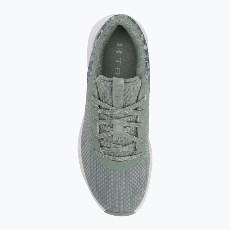 Under Armour Charged Aurora 2+ силикатно зелено/бяло/метален силик дамски обувки за тренировка 5