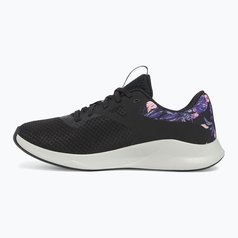 Under Armour Charged Aurora 2+ дамски обувки за тренировка черно/хидрозелено/металическо топло сребро 9