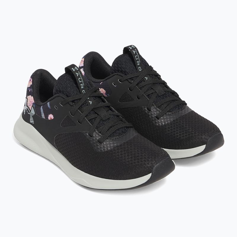 Under Armour Charged Aurora 2+ дамски обувки за тренировка черно/хидрозелено/металическо топло сребро 10