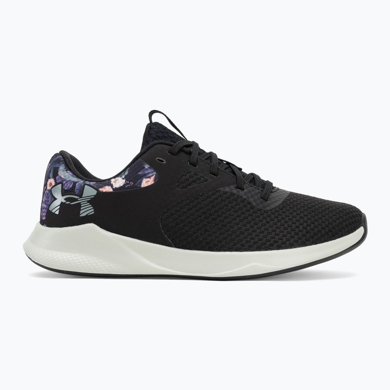 Under Armour Charged Aurora 2+ дамски обувки за тренировка черно/хидрозелено/металическо топло сребро 2