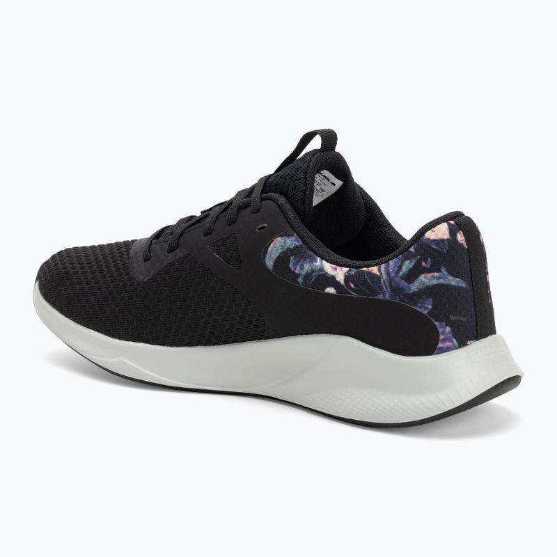Under Armour Charged Aurora 2+ дамски обувки за тренировка черно/хидрозелено/металическо топло сребро 3