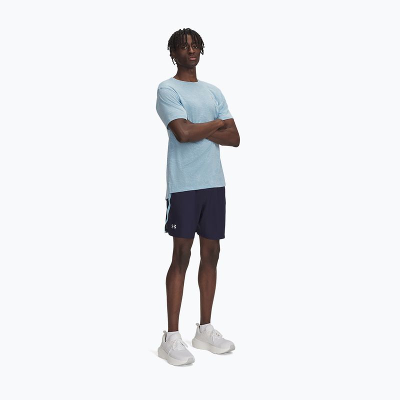 Мъжки къси панталони за бягане Under Armour Launch 7" midnight navy / stream / reflective 2