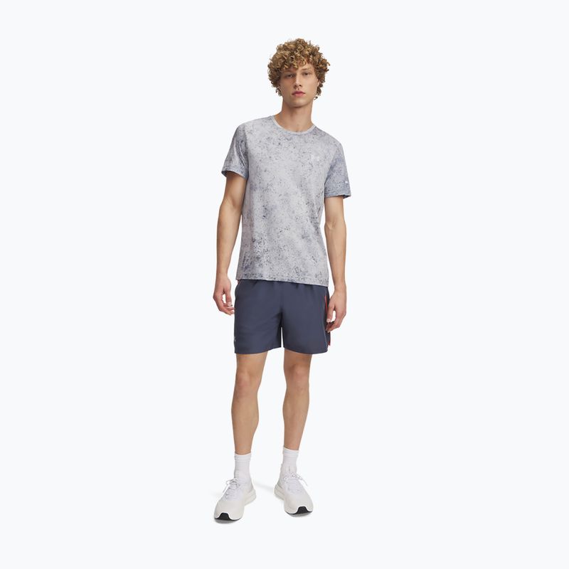Мъжки къси панталони за бягане Under Armour Launch 7" downpour grey / fire / reflective 2