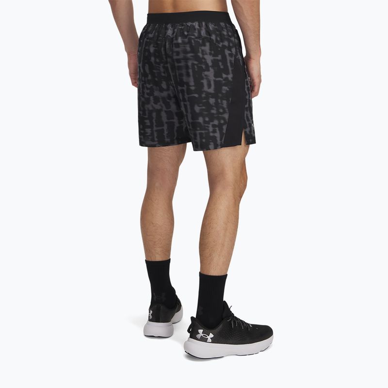Мъжки къси панталони за бягане Under Armour Launch 7" Print castlerock / anthracite / reflective 3