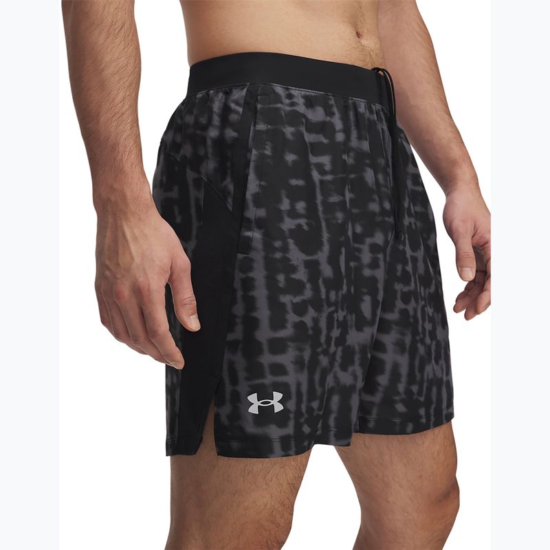 Мъжки къси панталони за бягане Under Armour Launch 7" Print castlerock / anthracite / reflective 4