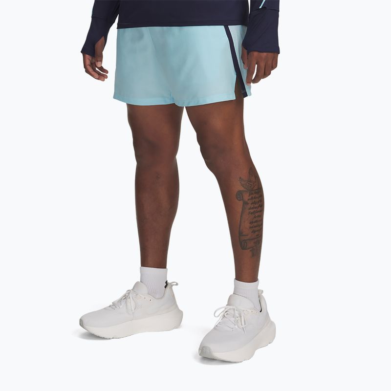 Мъжки къси панталони за бягане Under Armour Launch 5" stream / midnight navy / reflective
