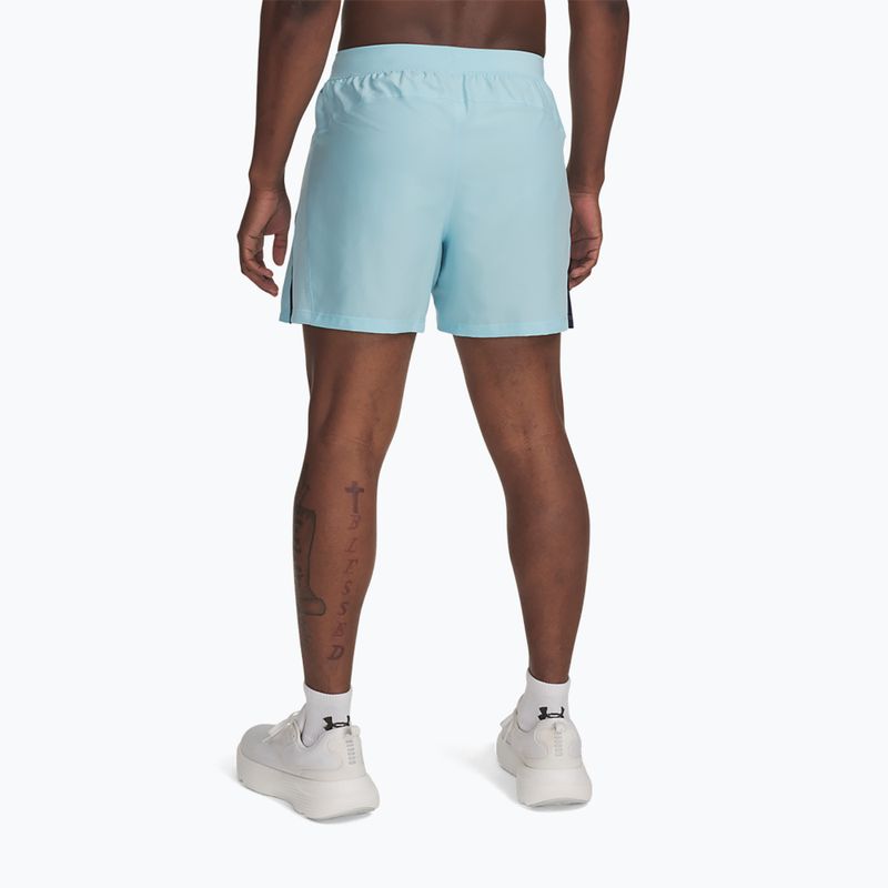 Мъжки къси панталони за бягане Under Armour Launch 5" stream / midnight navy / reflective 3