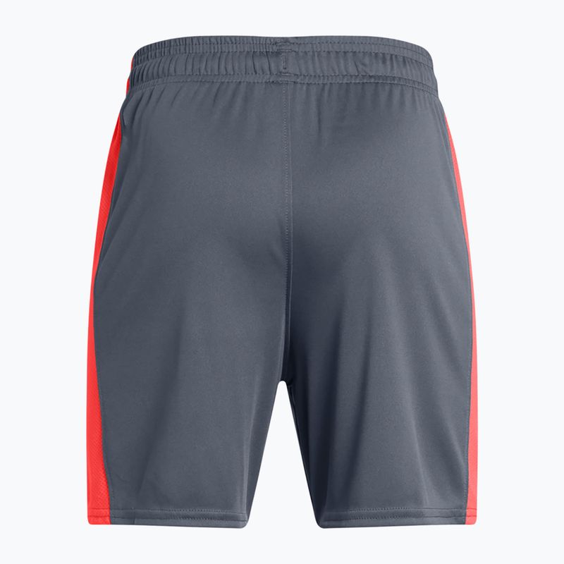 Детски футболни шорти Under Armour Challenger Knit downpour grey / fire / white 2