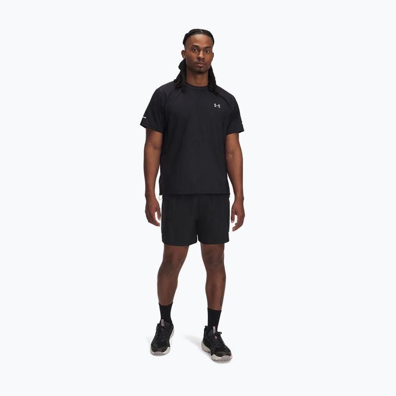 Мъжки къси панталони за бягане Under Armour Trail Run 5" черни / светлоотразителни 2