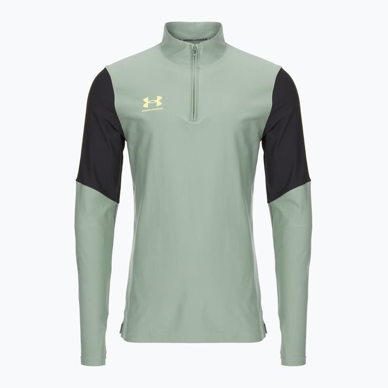 Мъжки футболен суитшърт Under Armour Challenger Pro 1/4 Zip силикаево зелено / черно / соник жълто 4