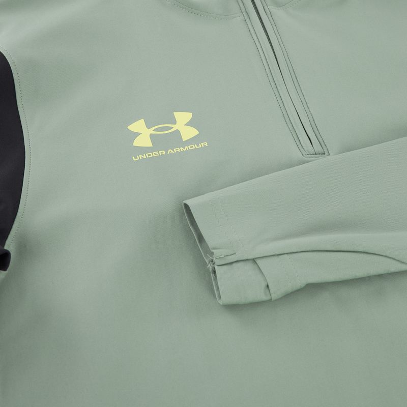 Мъжки футболен суитшърт Under Armour Challenger Pro 1/4 Zip силикаево зелено / черно / соник жълто 6
