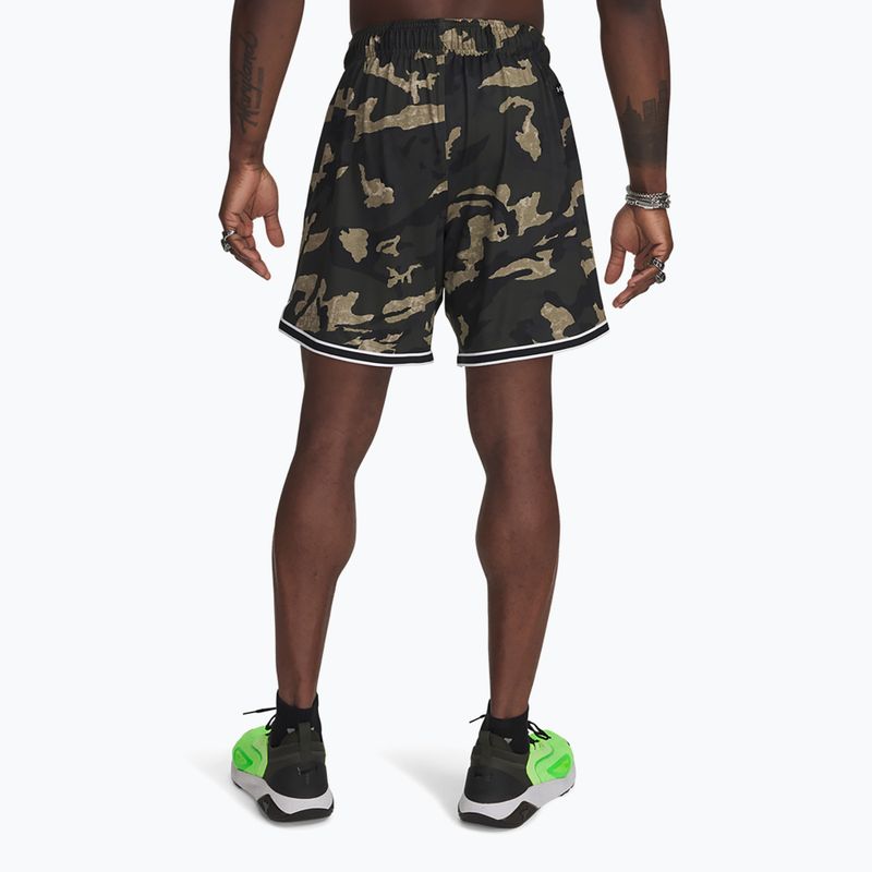 Мъжки къси панталони Under Armour Project Rock Mesh бароково зелено / бяло 3